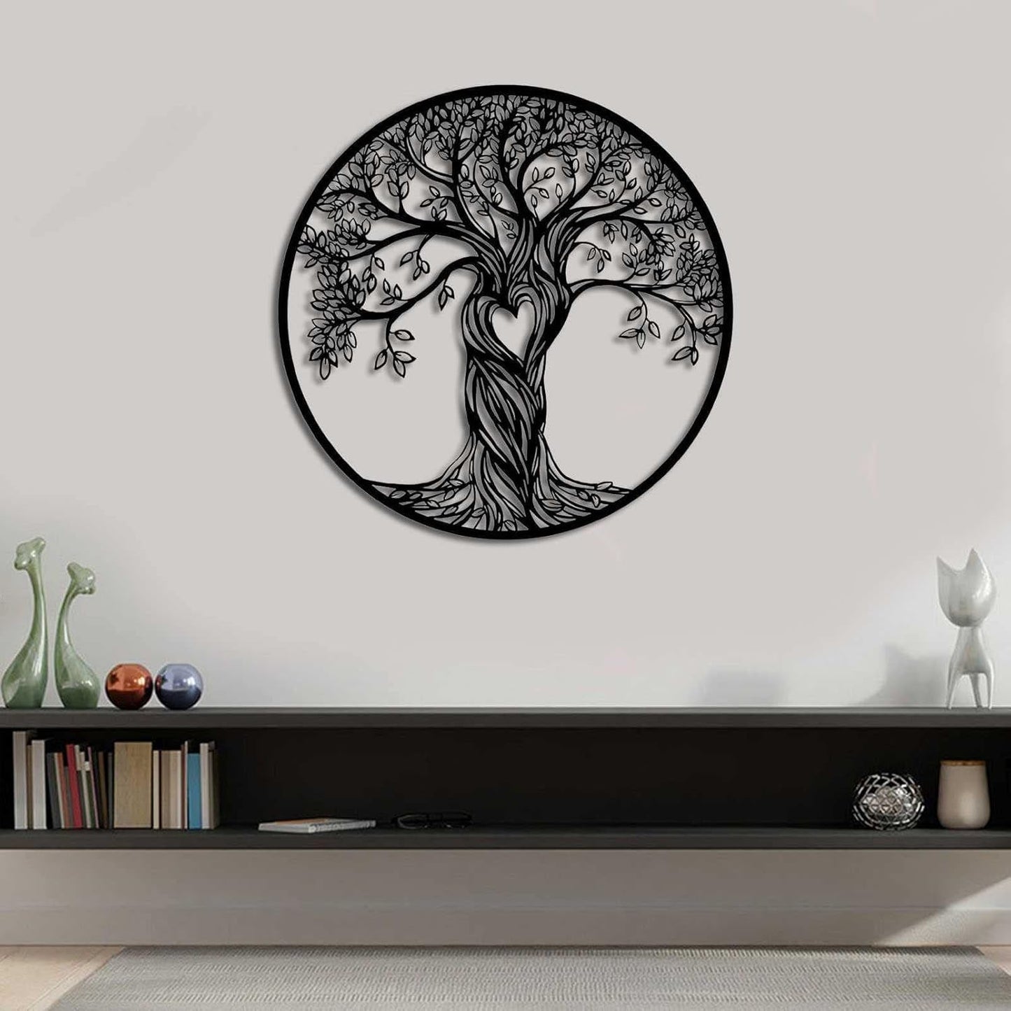 Eternal Heart Tree of Life Metal Wall Art