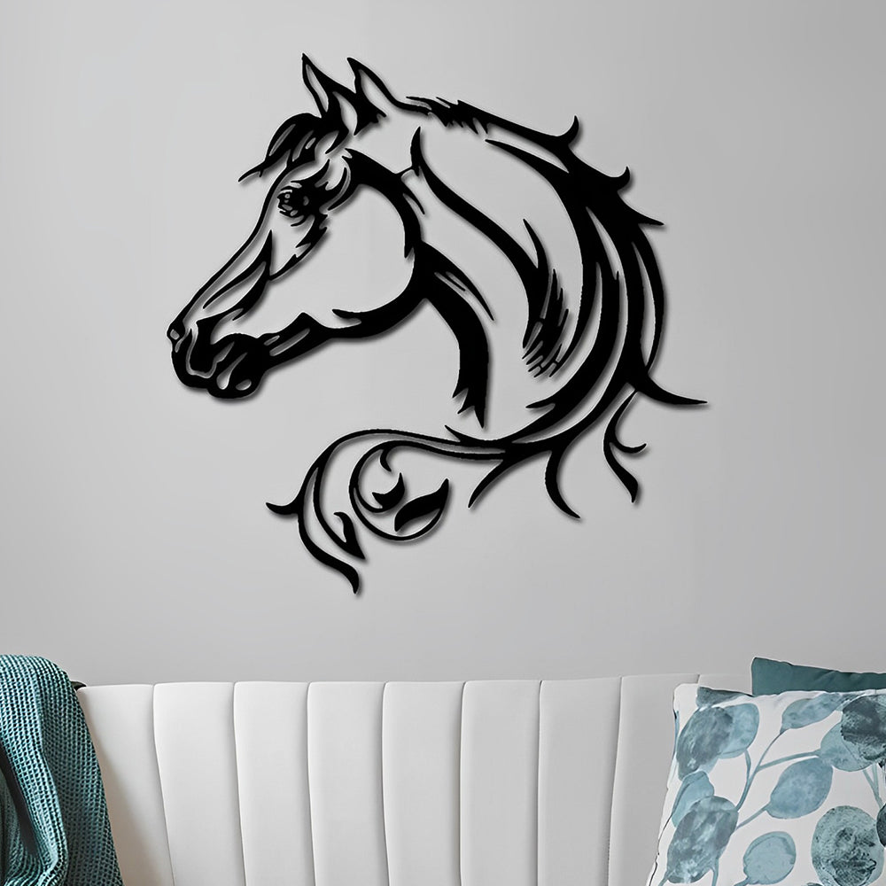 Horse Head Avatar Metal Wall Art