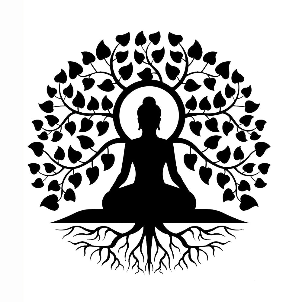 Buddha Tree of Life Yoga Meditation Metal Wall Art