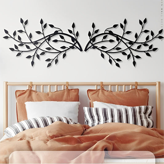 2 Pcs Olive Tree Branch Metal Wall Art