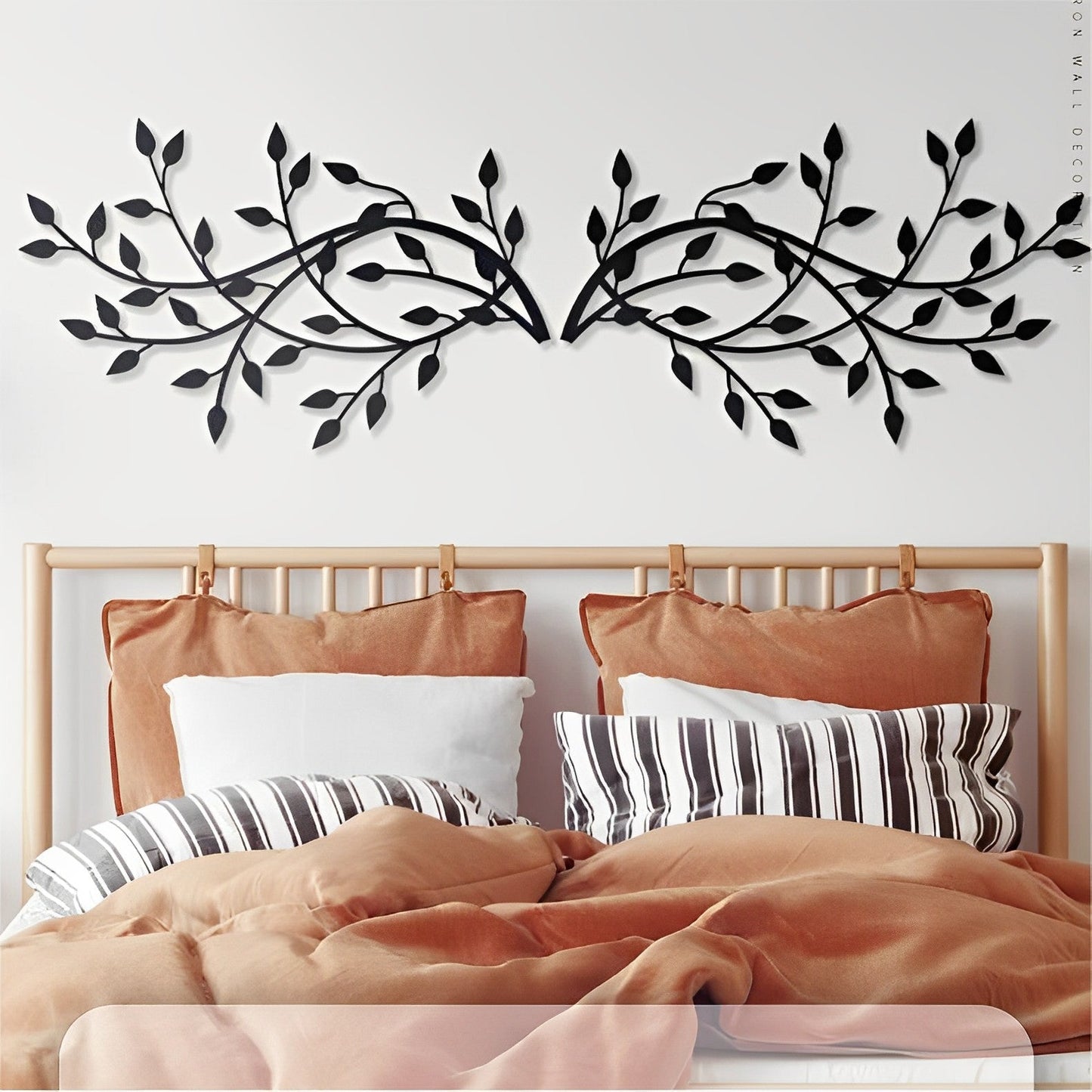 2 Pcs Olive Tree Branch Metal Wall Art