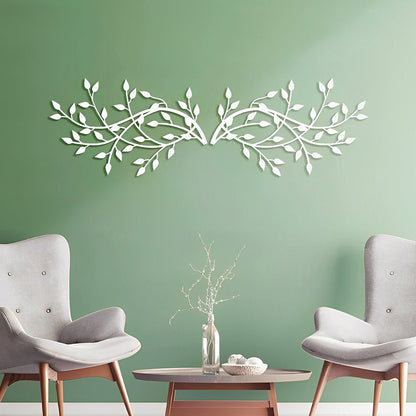 2 Pcs Olive Tree Branch Metal Wall Art