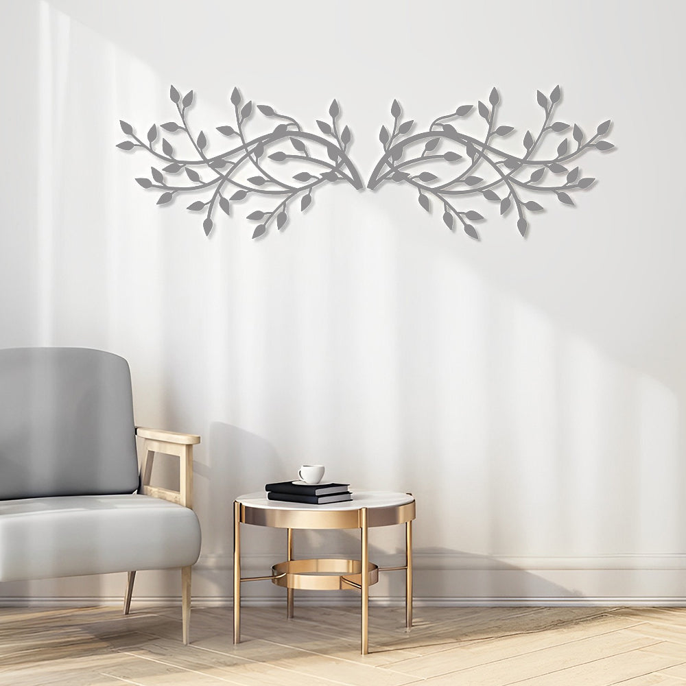 2 Pcs Olive Tree Branch Metal Wall Art