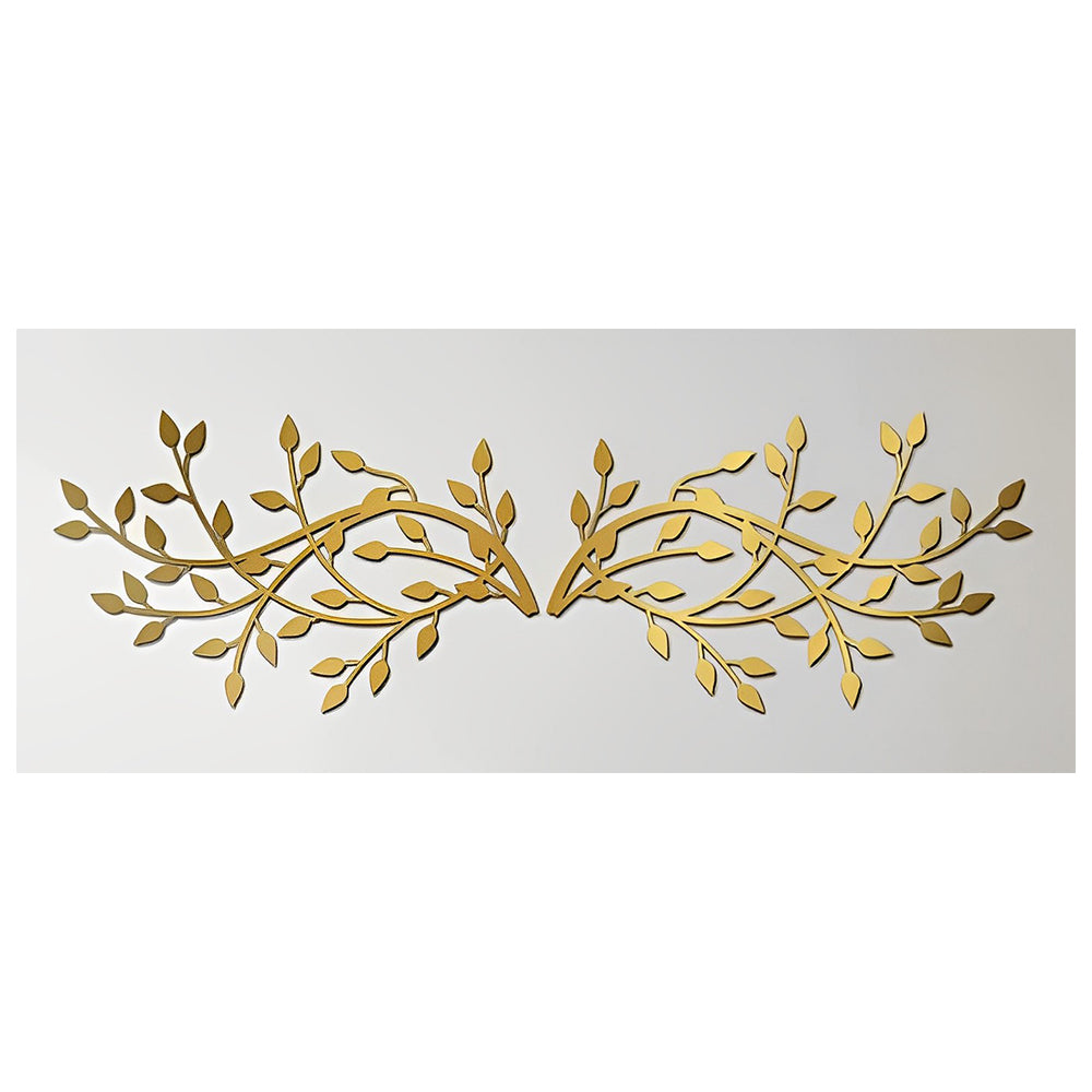 2 Pcs Olive Tree Branch Metal Wall Art