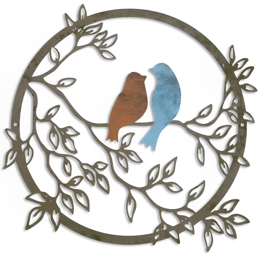 Welcome Lovebirds Metal Wall Art