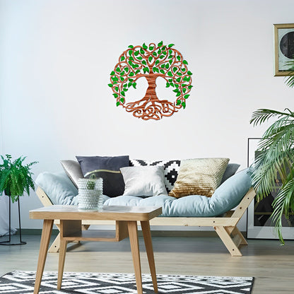 Colorful Tree of Life Metal Wall Art