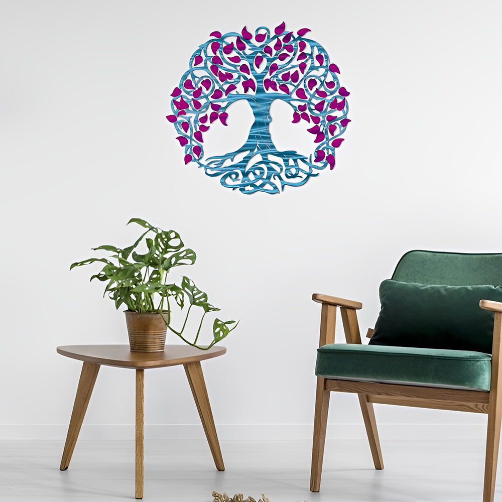 Colorful Tree of Life Metal Wall Art