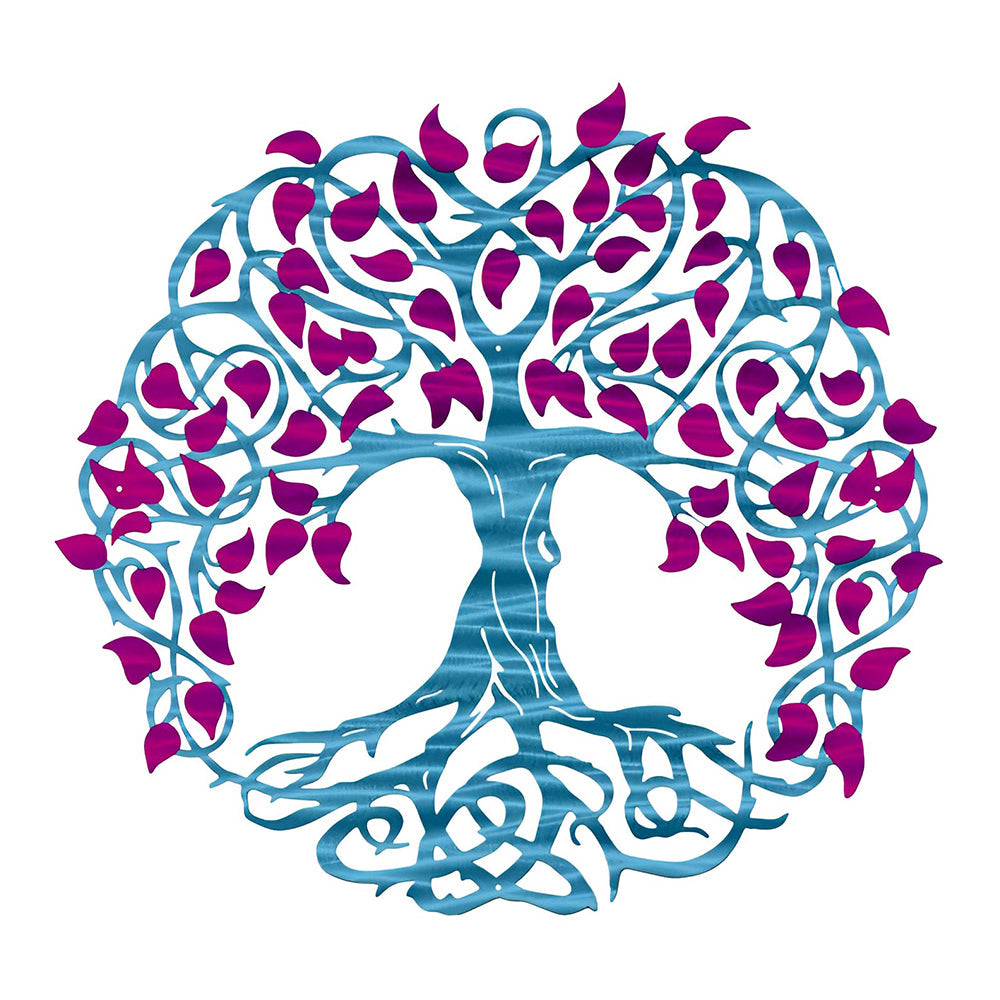 Colorful Tree of Life Metal Wall Art