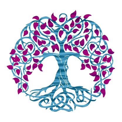 Colorful Tree of Life Metal Wall Art