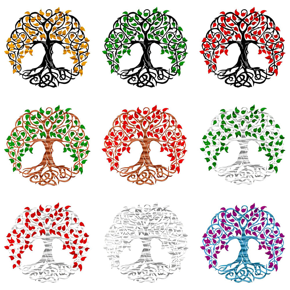 Colorful Tree of Life Metal Wall Art