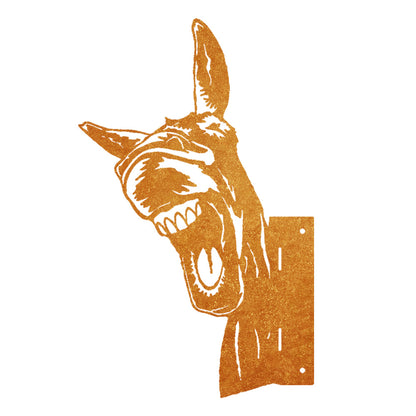 Growling Donkey Farm Peeping Animal Outdoor Metal Garden Art