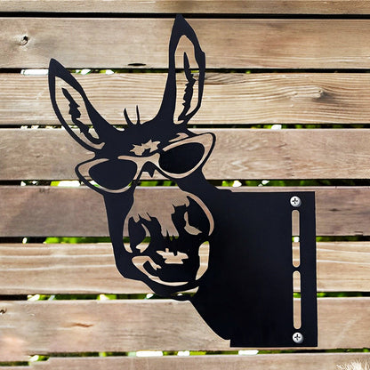 Donkey with Sunglasses Farm Peeping Animal Outdoor Metal Garden Art