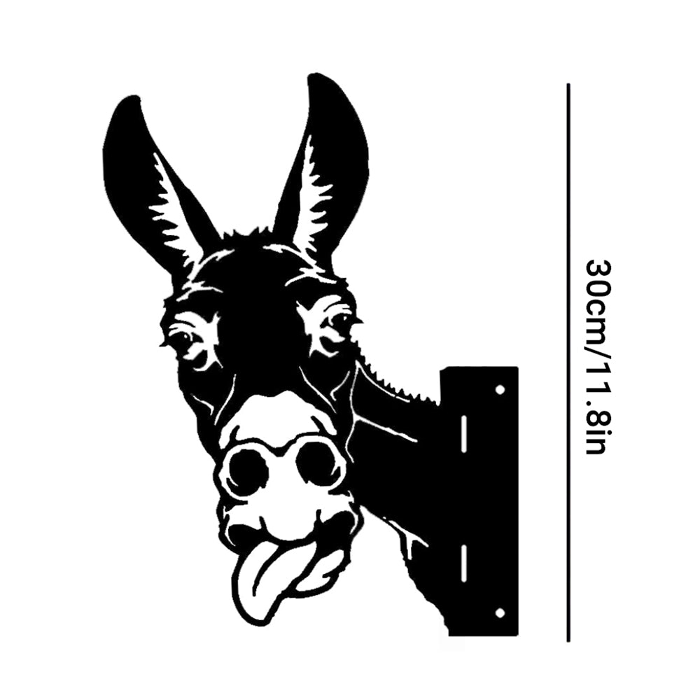 Naughty Donkey Farm Peeping Animal Outdoor Metal Garden Art