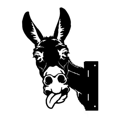 Naughty Donkey Farm Peeping Animal Outdoor Metal Garden Art