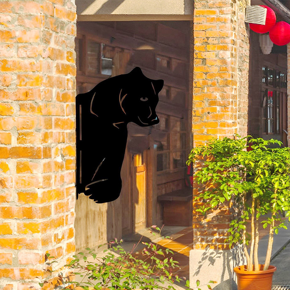 Bear Farm Peeping Animal Outdoor Metal Garden Art