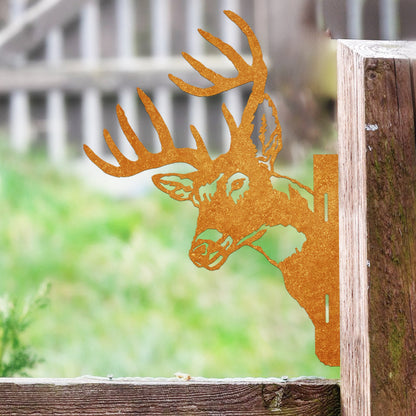 Reindeer Farm Peeping Animal Outdoor Metal Garden Art
