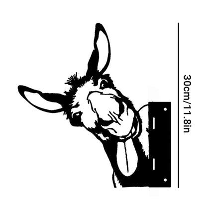 Naughty Donkey Farm Peeping Animal Outdoor Metal Garden Art