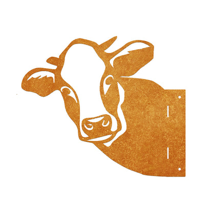 Cow Farm Peeping Animal Outdoor Metal Garden Art
