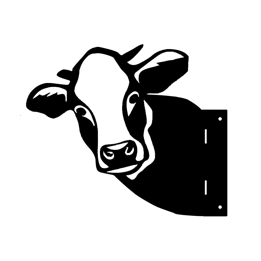 Cow Farm Peeping Animal Outdoor Metal Garden Art