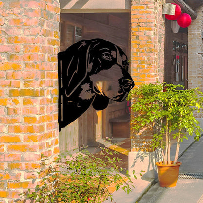 Dog Farm Peeping Animal Outdoor Metal Garden Art