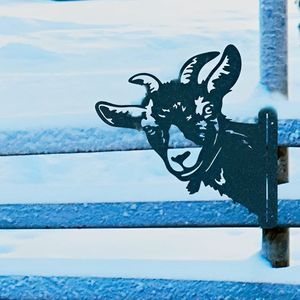 Goat Farm Peeping Animal Outdoor Metal Garden Art