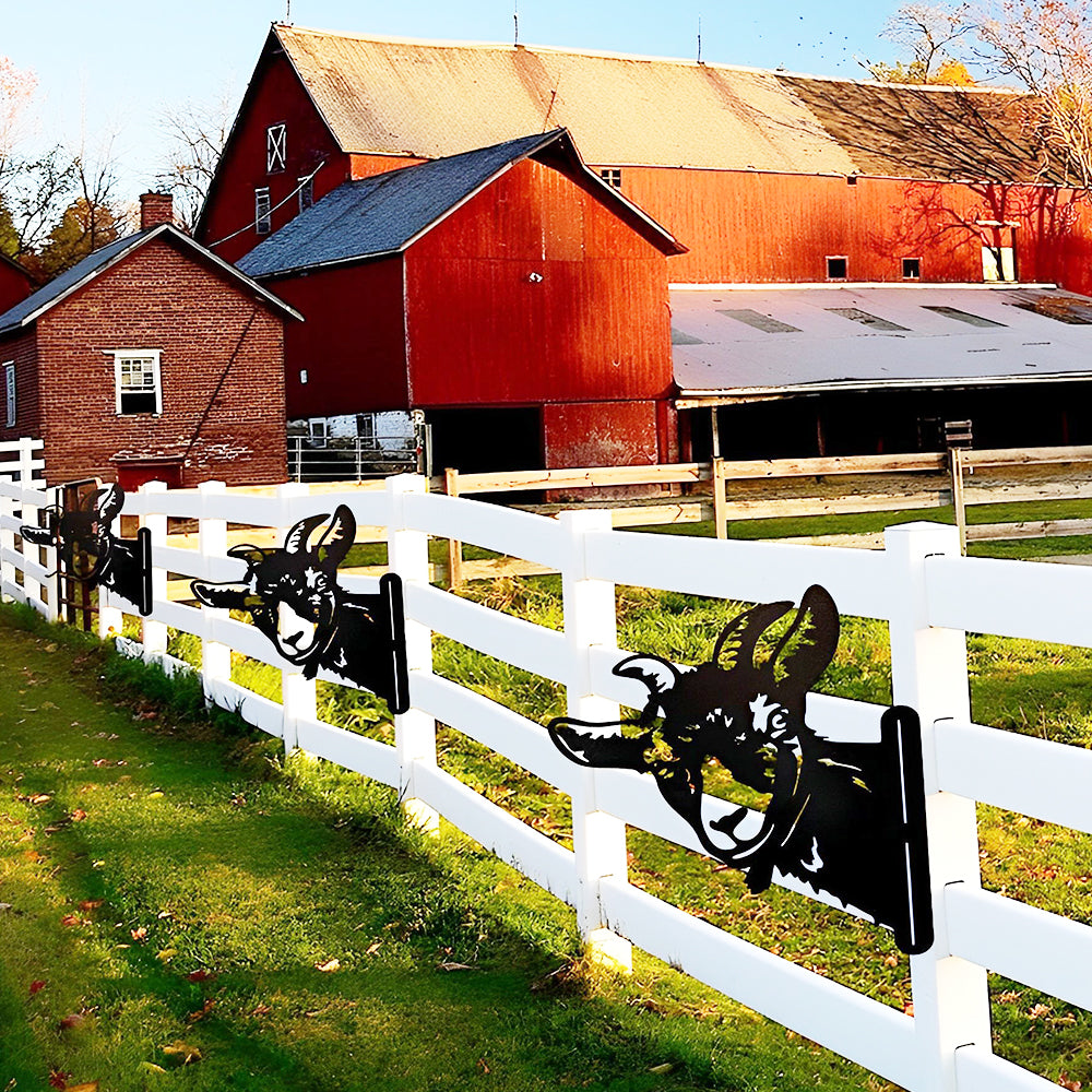 Goat Farm Peeping Animal Outdoor Metal Garden Art