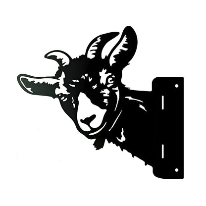 Goat Farm Peeping Animal Outdoor Metal Garden Art