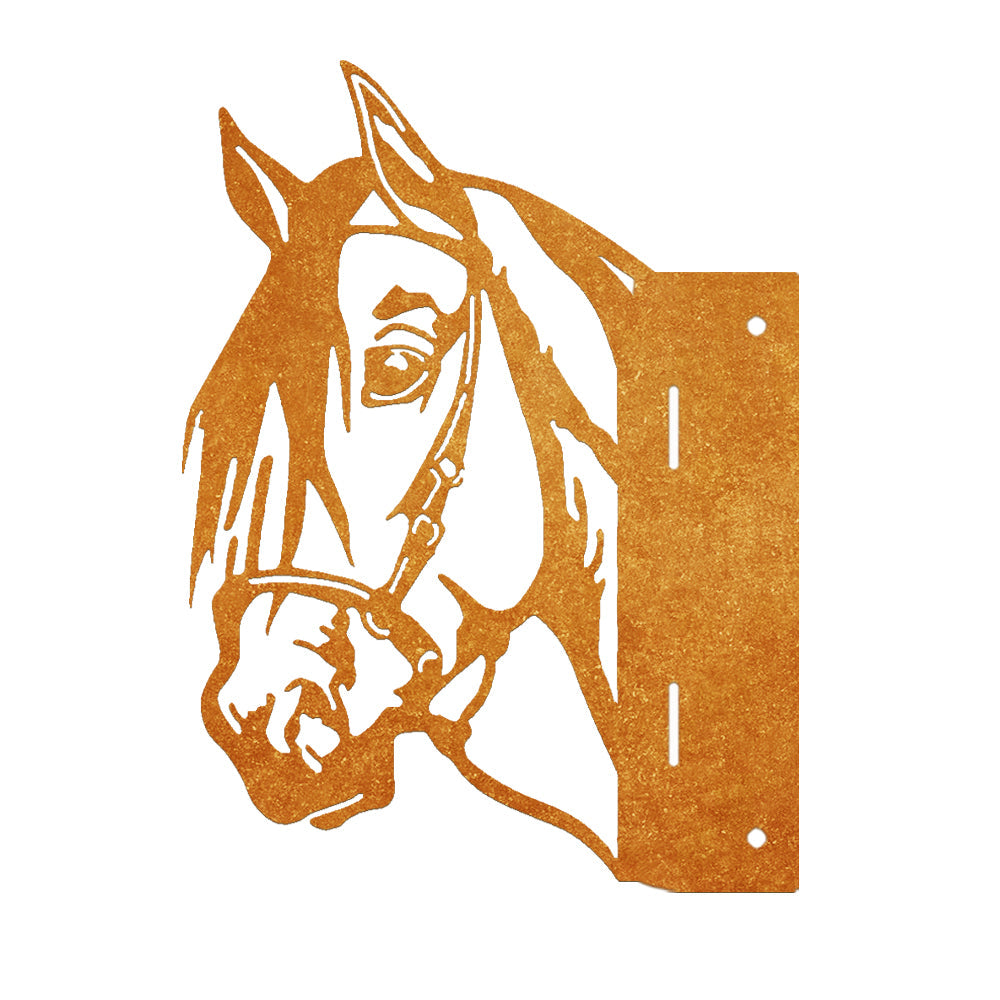 Horse Farm Peeping Animal Outdoor Metal Garden Art