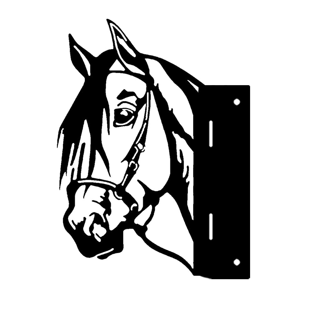 Horse Farm Peeping Animal Outdoor Metal Garden Art