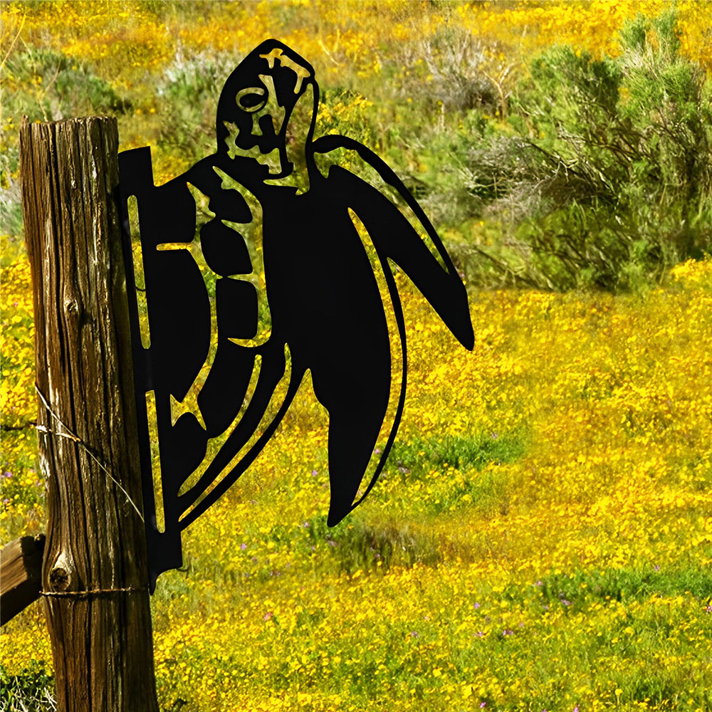 Turtle Farm Peeping Animal Outdoor Metal Garden Art