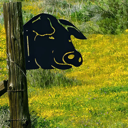 Pig Metal Farm Peeping Animal Outdoor Metal Garden Art