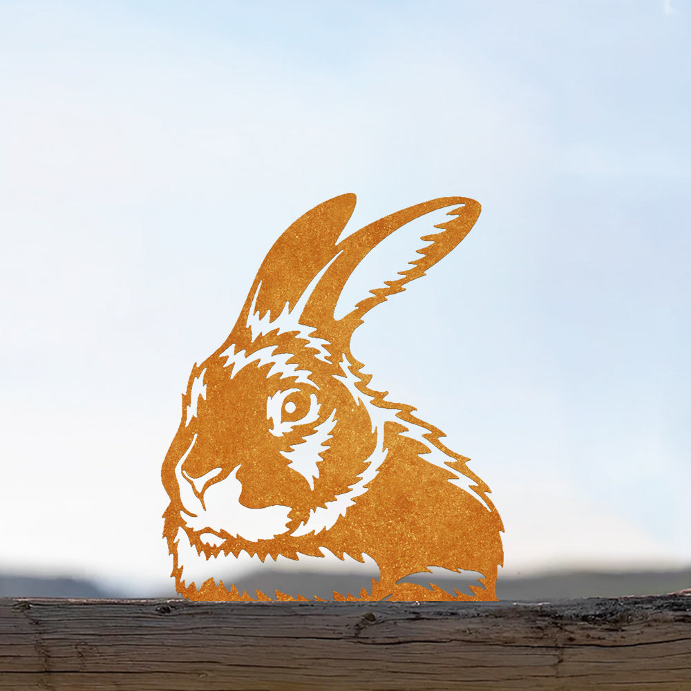 Rabbit Farm Peeping Animal Outdoor Metal Garden Art