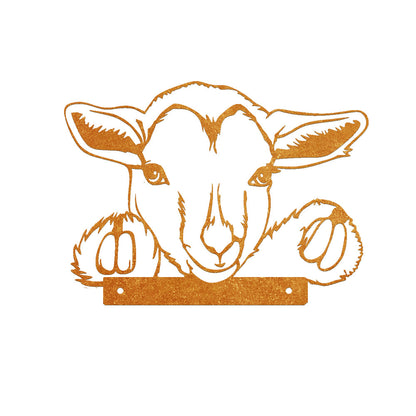 Sheep Farm Peeping Animal Outdoor Metal Garden Art