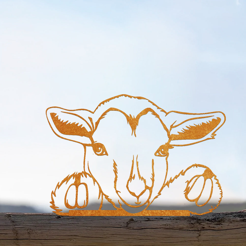 Sheep Farm Peeping Animal Outdoor Metal Garden Art