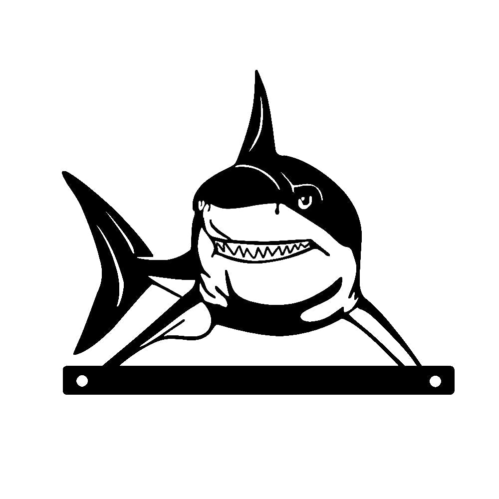 Shark Marine Peeping Animal Outdoor Metal Garden Art
