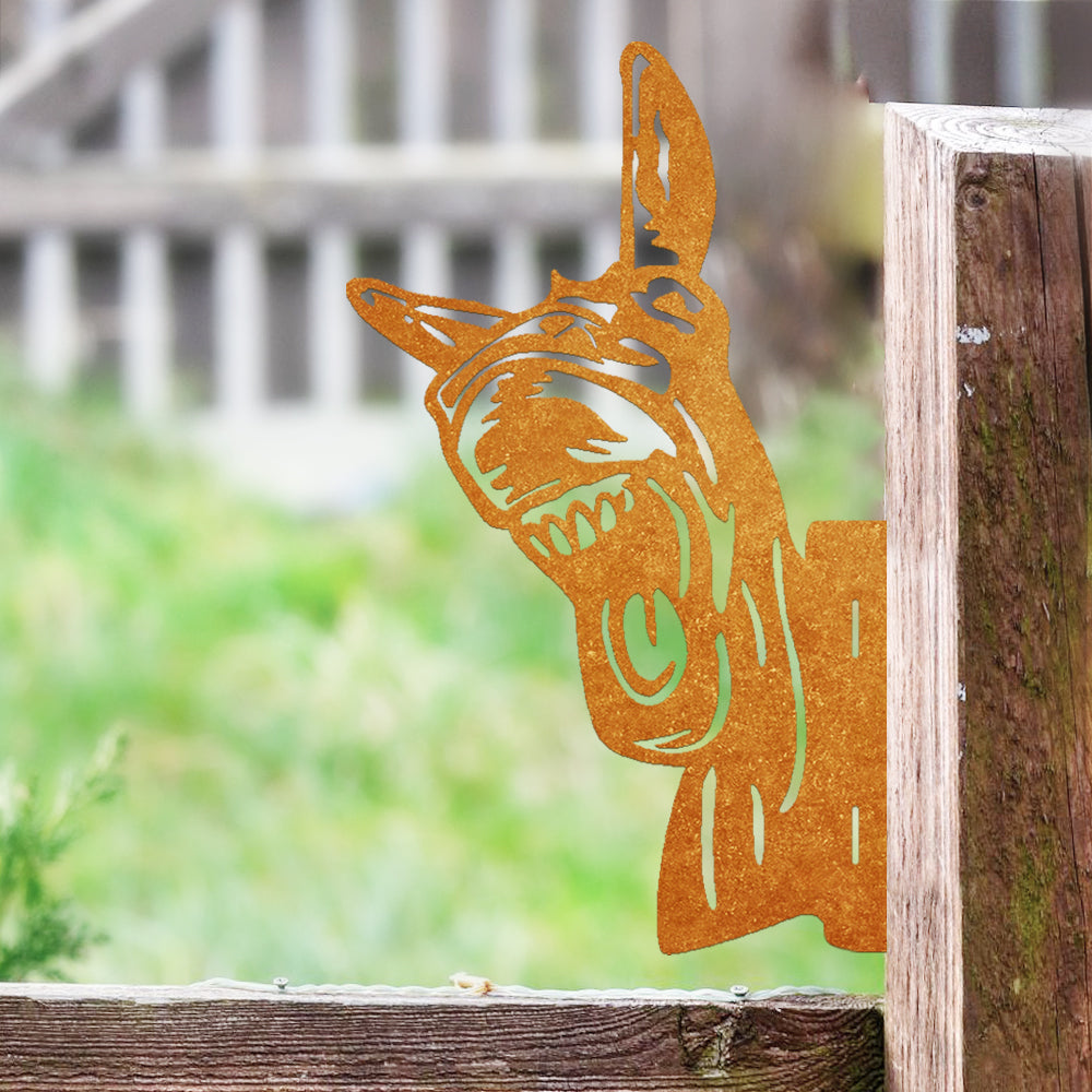 Growling Donkey Farm Peeping Animal Outdoor Metal Garden Art