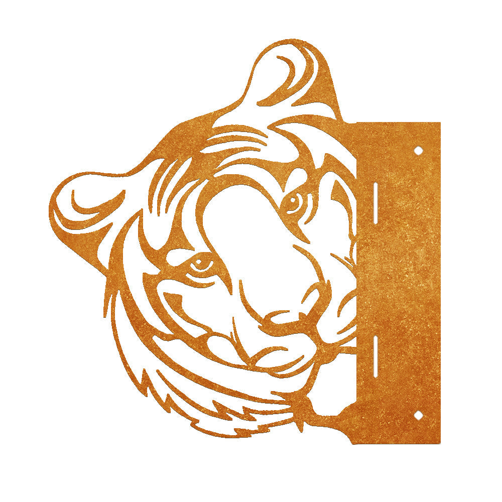 Tiger Farm Peeping Animal Outdoor Metal Garden Art