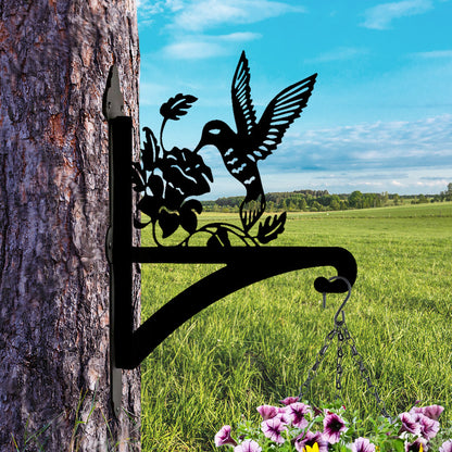 Hummingbird And Flower Hanging Plant Stand