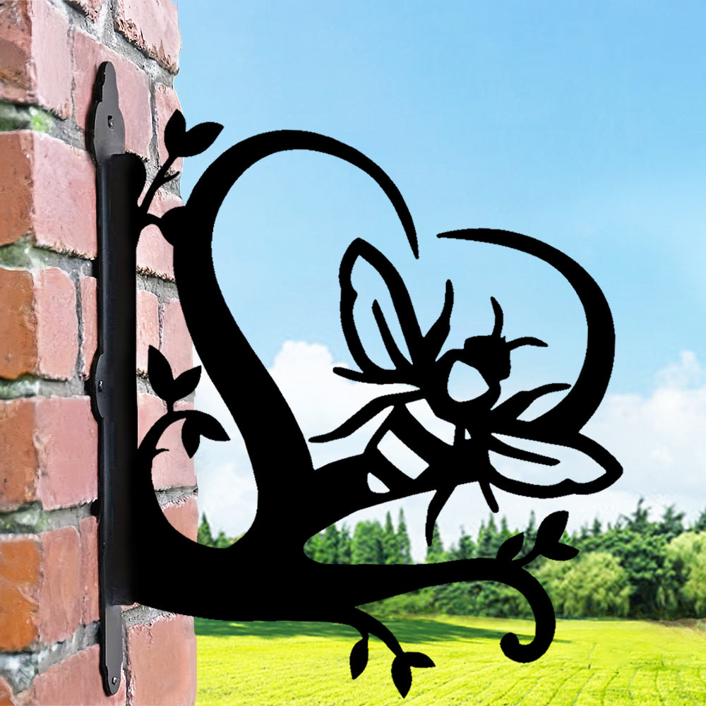 Heart & Bee Metal Hanging Bracket Plant Stand