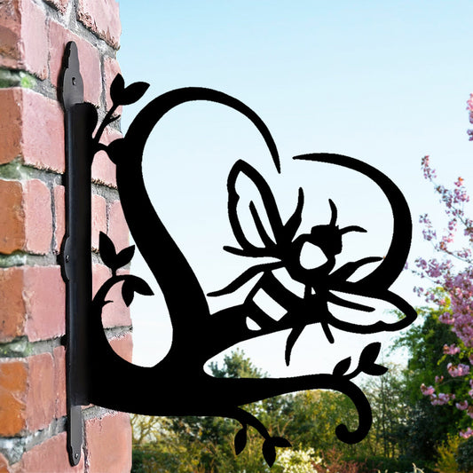 Heart & Bee Metal Hanging Bracket Plant Stand
