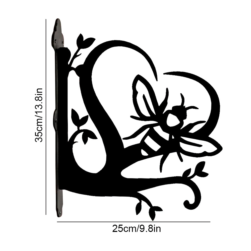 Heart & Bee Metal Hanging Bracket Plant Stand