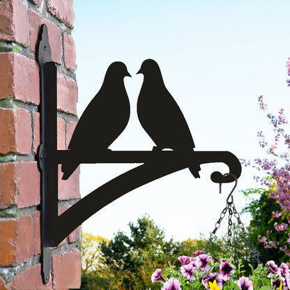 Pair of Doves Metal Hanging Bracket Plant Stand