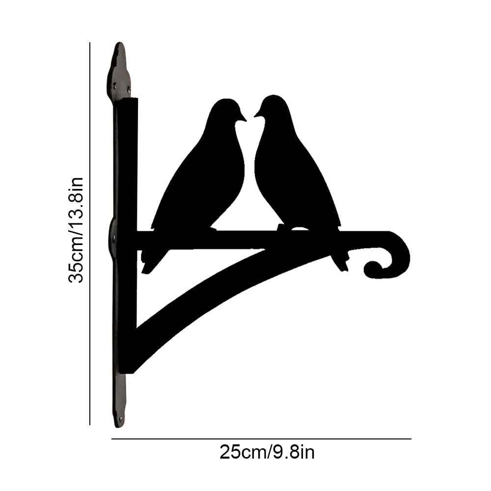 Pair of Doves Metal Hanging Bracket Plant Stand