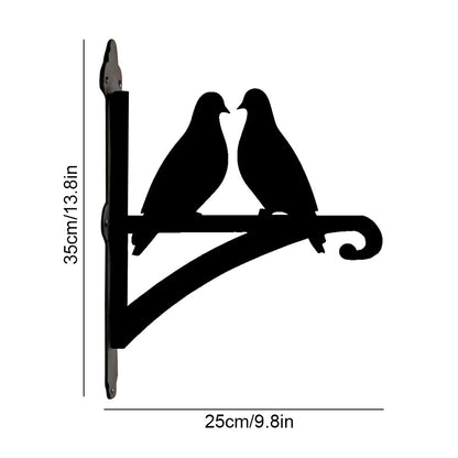 Pair of Doves Metal Hanging Bracket Plant Stand