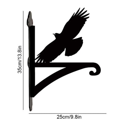 Cornish Chough Metal Hanging Bracket Plant Stand