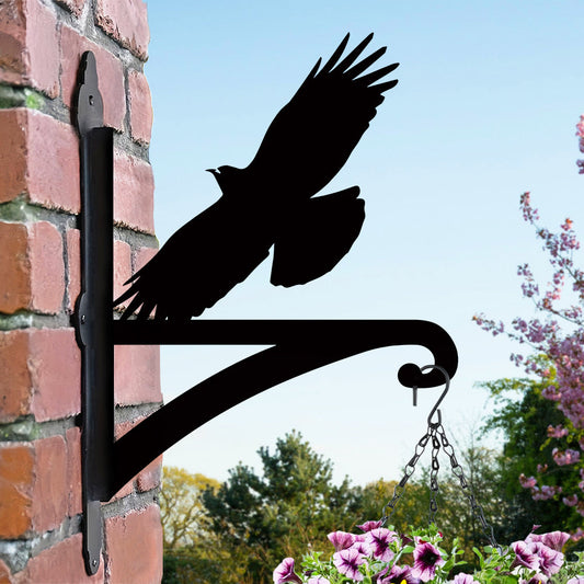 Cornish Chough Metal Hanging Bracket Plant Stand