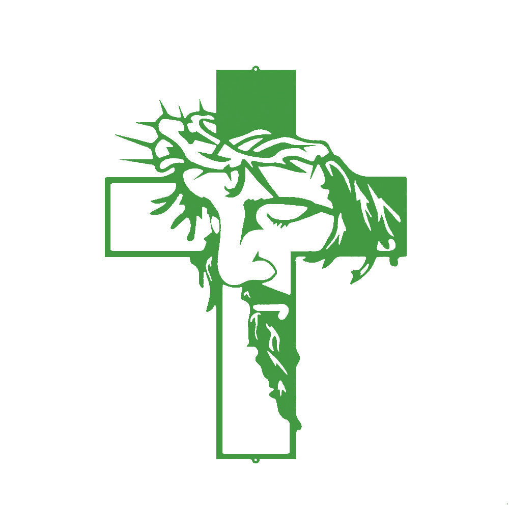 Jesus Cross Metal Sign Christ Wall Art Decor