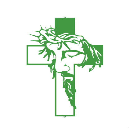 Jesus Cross Metal Sign Christ Wall Art Decor