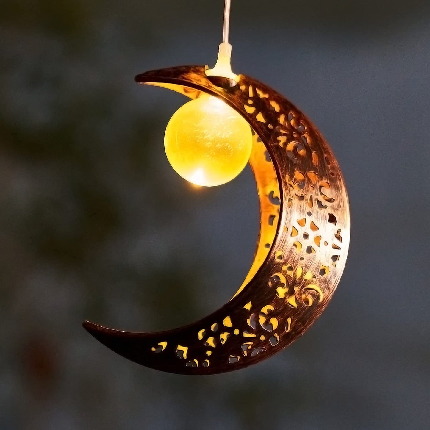 Solar Garden Light Moon Wind Chime Light
