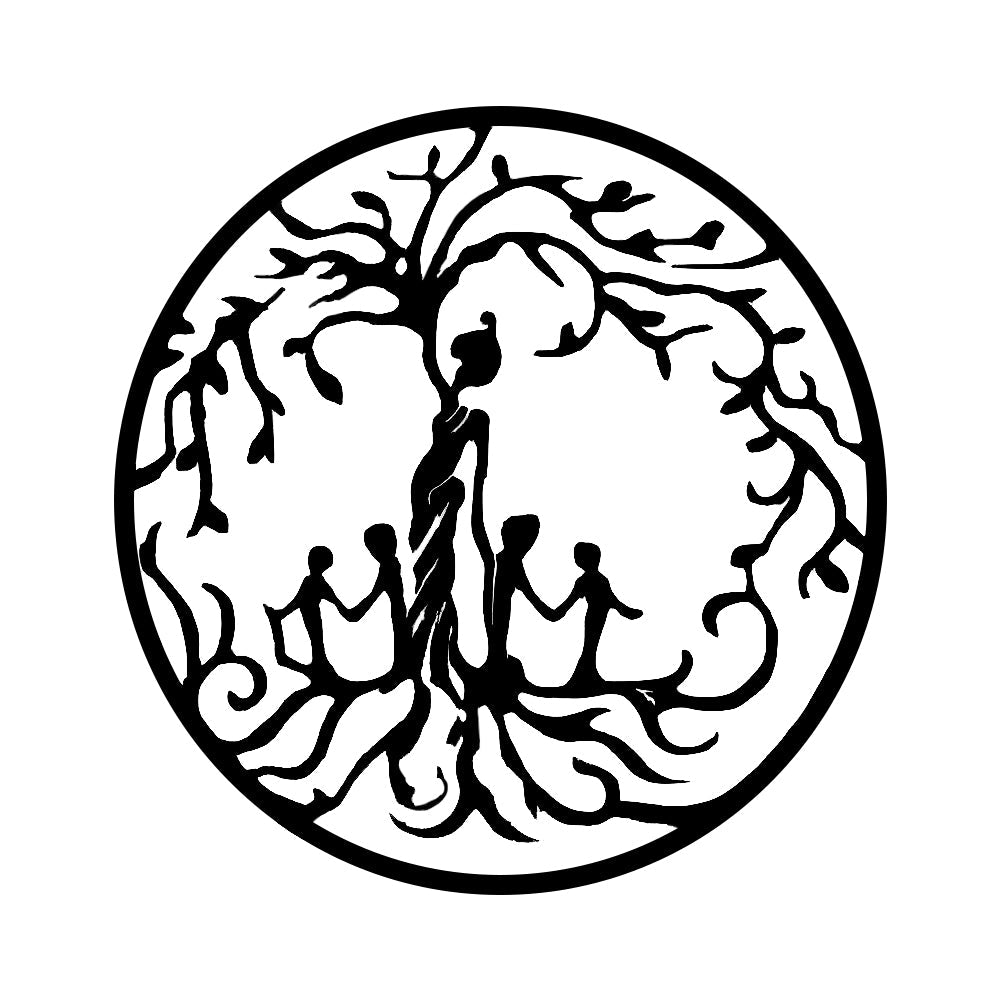 Tree of Life Mother and Children Metal Wall Art
